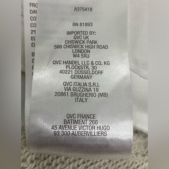 Peace Love World White/Gray Chic Denim Jacket Puff Gray Sleeve Oversized SZ XXS - Picture 14 of 16